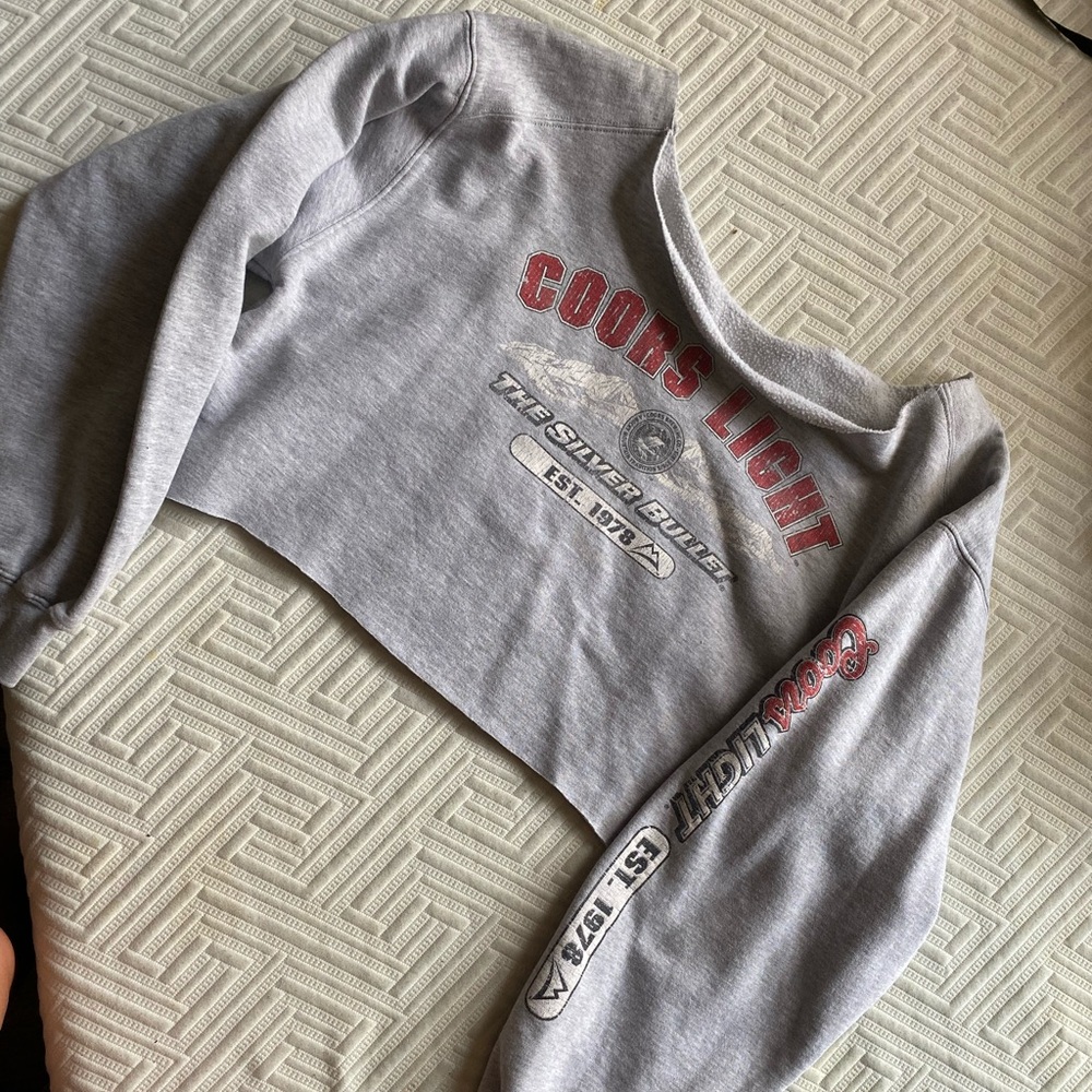 Coorslight beer cropped sweater